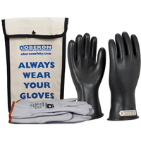 Ensemble de gants en caoutchouc pour l'&eacute;lectricit&eacute; de classe 00, 8, 11" lo, 20 cal/cm², NFPA 70E Les Distributions ICE