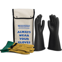 Ensemble de gants en caoutchouc pour l'&eacute;lectricit&eacute; de classe 1, 8, 14" lo, 37 cal/cm², NFPA 70E Les Distributions ICE