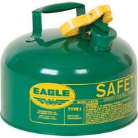 Safety Can for Combustibles, Type I, Galvanized Steel, 2 US gal., Green, FM Approved/UL/ULC Listed Les Distributions ICE