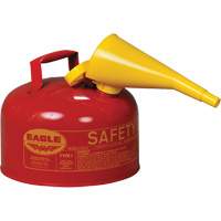 Safety Can for Flammables with Funnel, Type I, Galvanized Steel, 2.5 US gal., Red, FM Approved/UL/ULC Listed Les Distributions ICE