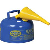 Safety Can for Kerosene with Funnel, Type I, Galvanized Steel, 2.5 US gal., Blue, FM Approved/UL/ULC Listed Les Distributions ICE