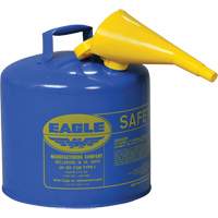 Safety Can for Kerosene with Funnel, Type I, Galvanized Steel, 5 US gal., Blue, FM Approved/UL/ULC Listed Les Distributions ICE