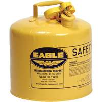 Safety Can for Diesel, Type I, Galvanized Steel, 5 US gal., Yellow, FM Approved/UL/ULC Listed Les Distributions ICE