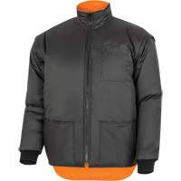 Parka de s&eacute;curit&eacute; d'hiver imperm&eacute;able 7-en-1 5056 Pioneer Yukon, Polyester, Noir/Orange haute visibilit&eacute;, T-petit Les Distributions ICE