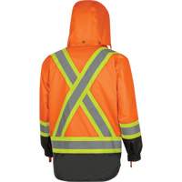 Parka de s&eacute;curit&eacute; d'hiver imperm&eacute;able 7-en-1 5056 Pioneer Yukon, Polyester, Noir/Orange haute visibilit&eacute;, T-petit Les Distributions ICE
