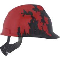 Specialty V-Gard&reg; Hard Hat, Ratchet Suspension, Black/Red Les Distributions ICE