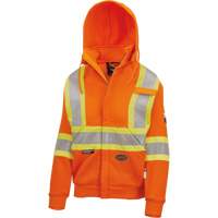 Heavyweight Safety Hoodie, Women's, X-Small, High Visibility Orange Les Distributions ICE