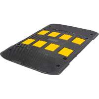 Speed Hump with End Caps, Rubber, 3' L x 40" W x 2" H Les Distributions ICE