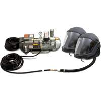 Syst&egrave;me de casque et de protection respiratoire &agrave; adduction d'air DEFENDER pour 2 travailleur Les Distributions ICE