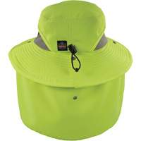 Chapeau de garde forestier 8934 Chill-Its avec prot&egrave;ge-nuque, petit/moyen, Lime haute visibilit&eacute; Les Distributions ICE