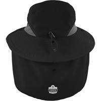 Chapeau de garde forestier 8934 Chill-Its avec prot&egrave;ge-nuque, petit/moyen, Noir Les Distributions ICE