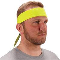 Chill-Its 6702 Cooling Headband with Embedded Polymers & Tie Closure, High Visibilty Lime-Yellow Les Distributions ICE