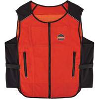 Veste de refroidissement &agrave; changement de phase l&eacute;g&egrave;re avec sachets de recharge Chill-Its 6260, Petit/Moyen, Orange Les Distributions ICE