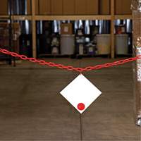 Plastic Barrier Chain, Green, 2" Link, 100' Length Les Distributions ICE