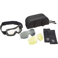 X1000 Ballistic Protection Goggles Kit, Amber/Clear Lens, Anti-Fog/Anti-Scratch, Direct Vent Les Distributions ICE