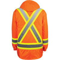 Manteau haute visibilit&eacute; 7-en-1, Polyester, Orange haute visibilit&eacute;, T-petit Les Distributions ICE