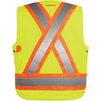 Veste haute visibilit&eacute; pour arpenteur, Orange haute visibilit&eacute;, Petit, Polyester Les Distributions ICE