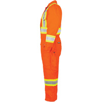 Salopette en canevas doubl&eacute;e haute visibilit&eacute;, Petit, Orange haute visibilit&eacute; Les Distributions ICE