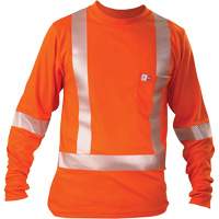 Long-Sleeved T-Shirt, Small, Orange Les Distributions ICE