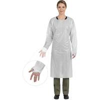 Blouse CoverMe avec passe-pouces, Taille unique, Blanc, Poly&eacute;thyl&egrave;ne Les Distributions ICE