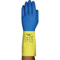 Gants r&eacute;sistants aux produits chimiques AlphaTec 87-224, Taille 7, 12,8" lo, N&eacute;opr&egrave;ne/Latex de caoutchouc, Doublure en Coton/Ouat&eacute;e, 26,8 mils Les Distributions ICE