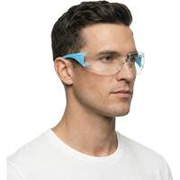 Lunettes de s&eacute;curit&eacute; bleu/blanc Adapt Lite, Lentille Transparent, Antibu&eacute;e/Anti-&eacute;gratignures, ANSI Z87+/R&eacute;pond ou surpasse la norme CSA Z94.3 Les Distributions ICE