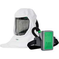 Respirateur T-Link avec casquette, tube de respiration, montage &agrave; la ceinture & APR motoris&eacute; PX5, Cagoule ample & visi&egrave;re, Pile Lithium-ion Les Distributions ICE