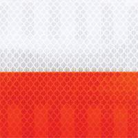 Pellicule souple pour chantiers routiers &agrave; haute intensit&eacute; 382VHIP, 5" la x 150' lo, Orange et blanc Les Distributions ICE