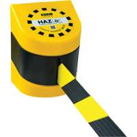 HAZLOK Safety Barrier System, Plastic, Magnetic Mount, 30', Black and Yellow Tape Les Distributions ICE