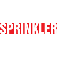 "Sprinkler" Pipe Marker, Self-Adhesive, 1" H x 8" W, White on Red Les Distributions ICE