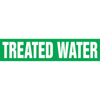"Tower Water Return" Pipe Markers, Self-Adhesive, 4" H x 24" W, White on Green Les Distributions ICE