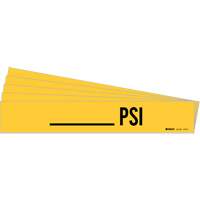 Marqueur de tuyau PSI, Autocollant, 2-1/4" h x 14" la, Noir sur jaune Les Distributions ICE