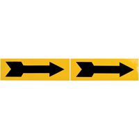 Marqueur de tuyau  Arrow, Autocollant, 2-1/4" h x 7" la, Noir sur jaune Les Distributions ICE