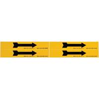 Marqueur de tuyau  Arrow, Autocollant, 1-1/8" h x 7" la, Noir sur jaune Les Distributions ICE