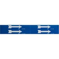 Marqueurs de tuyau avec fl&egrave;ches, Autocollant, 1-1/8" h x 7" la, Blanc/bleu Les Distributions ICE