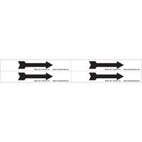 Marqueur de tuyau  Arrow, Autocollant, 1-1/8" h x 7" la, Noir sur blanc Les Distributions ICE