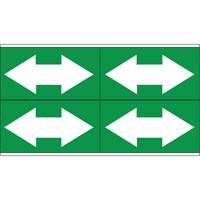 Marqueurs de tuyau avec fl&egrave;ches bidirectionnelles, Autocollant, 1-1/8" h x 7" la, Blanc/vert Les Distributions ICE