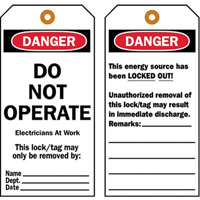 Lockout Tags, Plastic, 3" W x 5-1/2" H, English Les Distributions ICE