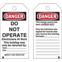 Lockout Tags, Plastic, 3" W x 5-1/2" H, English Les Distributions ICE