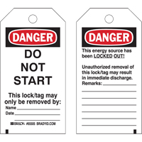 Lockout Tags, Plastic, 3" W x 5-1/2" H, English Les Distributions ICE