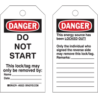 Lockout Tags, Plastic, 3" W x 5-1/2" H, English Les Distributions ICE