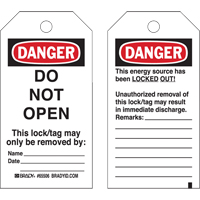 Lockout Tags, Plastic, 3" W x 5-1/2" H, English Les Distributions ICE