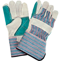 Standard Quality Double Palm Fitters Glove, Large, Split Cowhide Palm, Cotton Inner Lining Les Distributions ICE