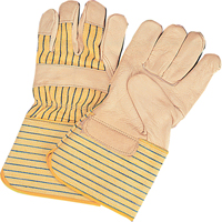 Gants d'ajusteur &agrave; paume s&egrave;che d'usage standard, Grand, Paume en Cuir fleur de vache, Doublure en Coton Les Distributions ICE