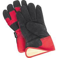Gants d'ajusteur doubl&eacute;s pour l'hiver &agrave; chaleur sup&eacute;rieure, Grand, Paume en Cuir de vache refendu, Doublure en Thinsulate Les Distributions ICE
