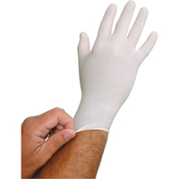 QRP BioTek&reg; Disposable Gloves, Large, Latex, 6-mil, Powder-Free, White Les Distributions ICE