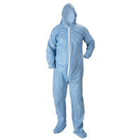 Combinaison &agrave; capuchon ignifuge Pyrolon Plus 2 avec bottes, Petit, Bleu, Tissu ignifug&eacute; Les Distributions ICE