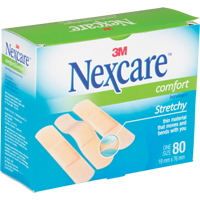 Bandages confortables Nexcare, Rectangulaire/carr&eacute;e, 3", Tissu, St&eacute;rile Les Distributions ICE