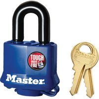 Cadenas r&eacute;sistant aux intemp&eacute;ries, Cl&eacute;s diff&eacute;rentes, Acier lamin&eacute;, Largeur de 1-9/16" Les Distributions ICE
