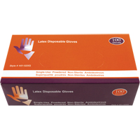 Industrial Grade Gloves, Medium, Latex, Powdered, White Les Distributions ICE